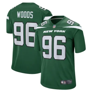 Al woods new york jets nike game jersey Gotham green