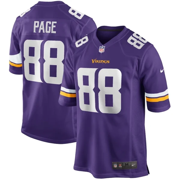 Alan page minnesota vikings nike game retired player jersey Purple