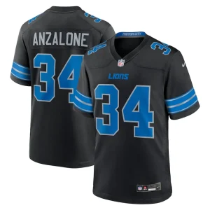 Alex anzalone detroit lions nike 2nd alternate game jersey Black