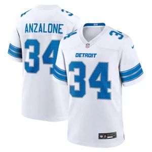Alex anzalone detroit lions nike white game jersey White