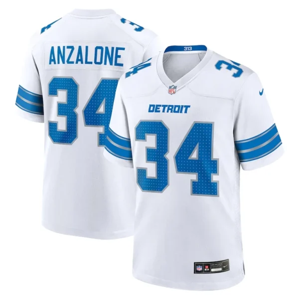 Alex anzalone detroit lions nike white game jersey White