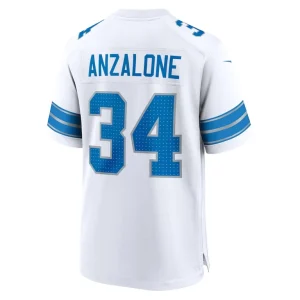 Alex anzalone detroit lions nike white game jersey White L