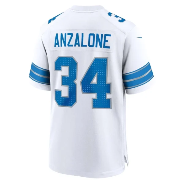 Alex anzalone detroit lions nike white game jersey White L