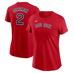 Alex bregman boston red sox nike womens fuse name number t shirt Red