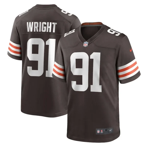 Alex wright cleveland browns nike team game jersey Brown