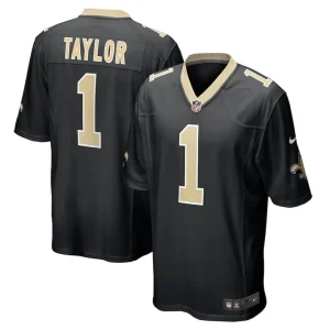 Alontae taylor new orleans saints nike team game jersey Black