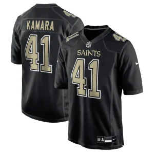 Alvin kamara new orleans saints nike fashion game jersey Carbon black