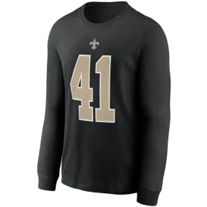 Alvin kamara new orleans saints nike player name number long sleeve t shirt Black M