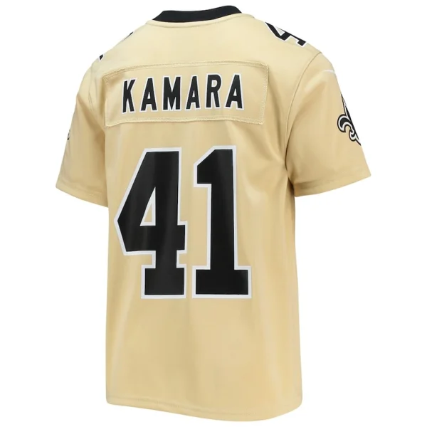 Alvin kamara new orleans saints nike youth inverted team game jersey Gold Yth L