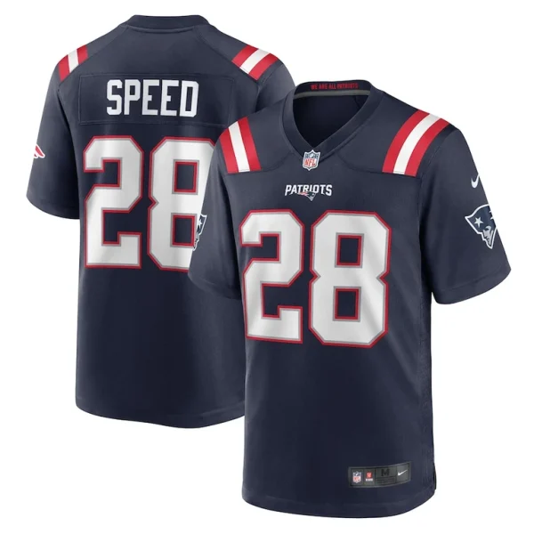 Ameer speed new england patriots nike team game jersey Navy