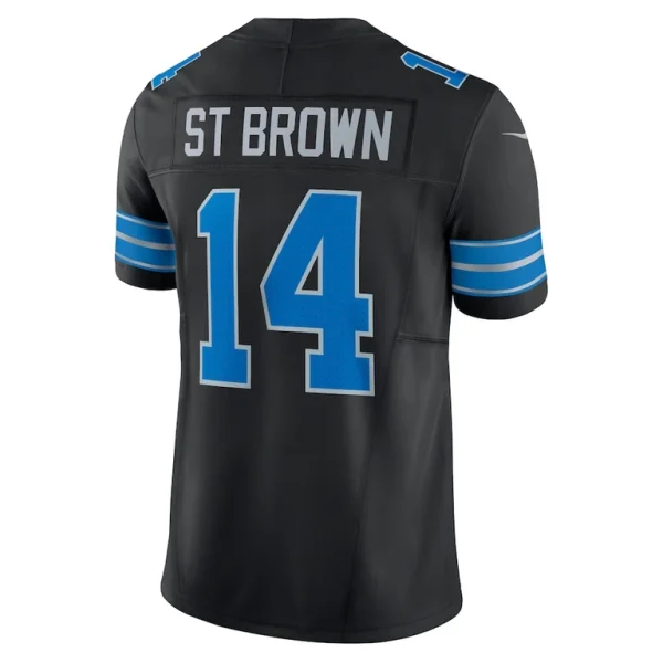 Amon ra st. brown detroit lions nike 2nd alternate vapor f.u.s.e. limited jersey Black L