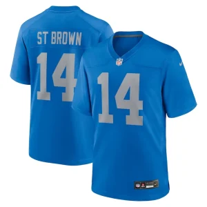 Amon ra st. brown detroit lions nike alternate game jersey Blue