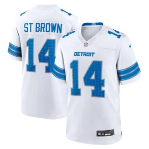 Amon ra st. brown detroit lions nike game jersey White