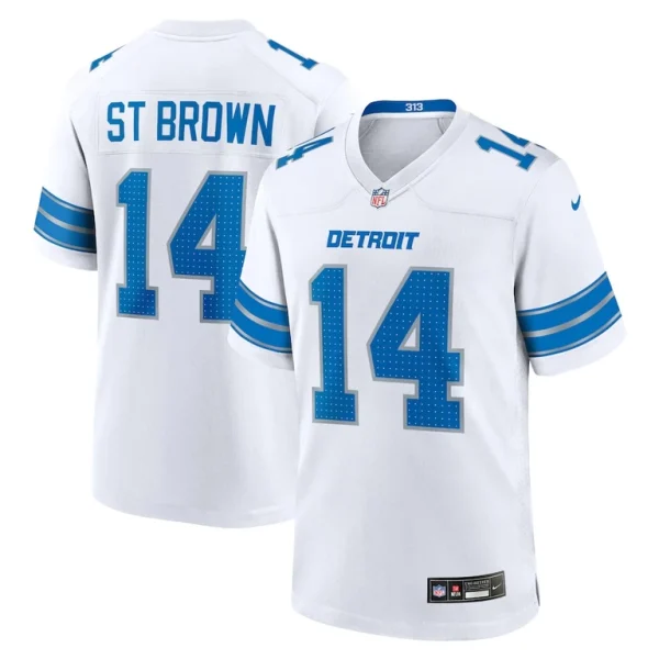 Amon ra st. brown detroit lions nike game jersey White
