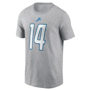 Amon ra st. brown detroit lions nike player name number t shirt Gray M