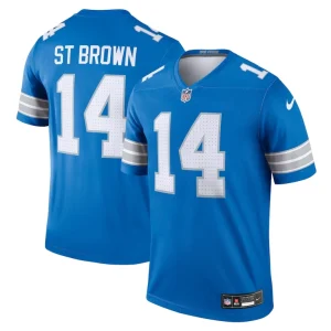 Amon ra st. brown detroit lions nike team legend player performance top Blue