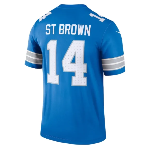 Amon ra st. brown detroit lions nike team legend player performance top Blue L
