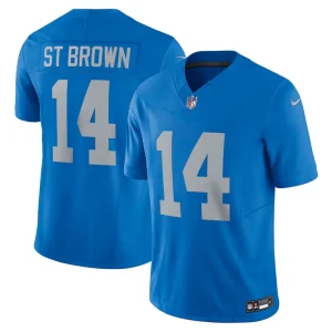 Amon ra st. brown detroit lions nike vapor f.u.s.e. alternate limited jersey Blue