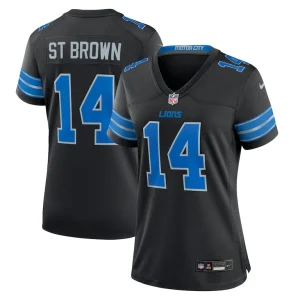 Amon ra st. brown detroit lions nike womens 2nd alternate game jersey Black