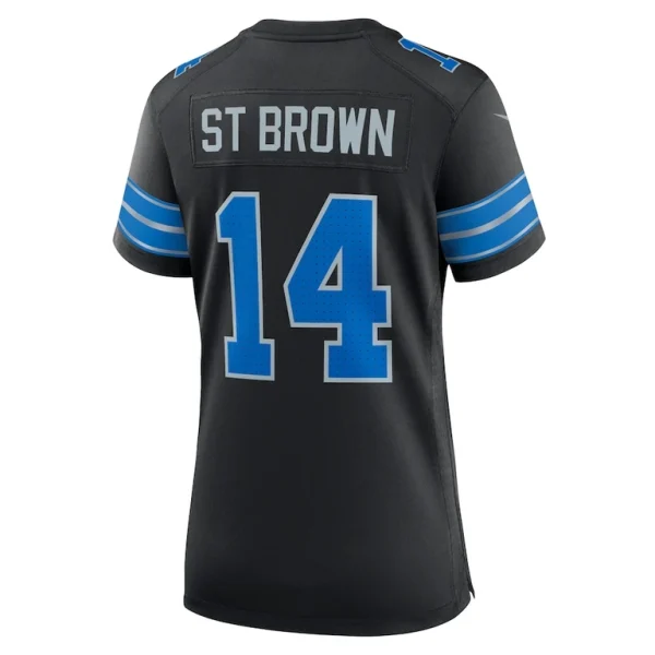 Amon ra st. brown detroit lions nike womens 2nd alternate game jersey Black L