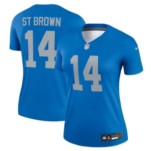 Amon ra st. brown detroit lions nike womens alternate legend player performance top Blue