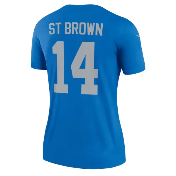 Amon ra st. brown detroit lions nike womens alternate legend player performance top Blue L