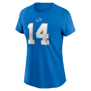 Amon ra st. brown detroit lions nike womens player name number t shirt Blue M