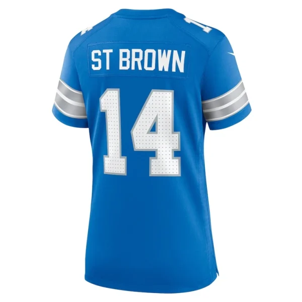 Amon ra st. brown detroit lions nike womens team game jersey Blue L