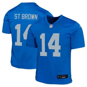 Amon ra st. brown detroit lions nike youth alternate game jersey Blue