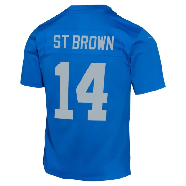 Amon ra st. brown detroit lions nike youth alternate game jersey Blue Yth L
