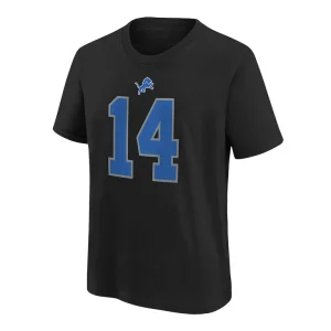 Amon ra st. brown detroit lions nike youth player name number t shirt Black Yth M