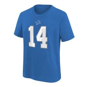 Amon ra st. brown detroit lions nike youth player name number t shirt Blue Yth M