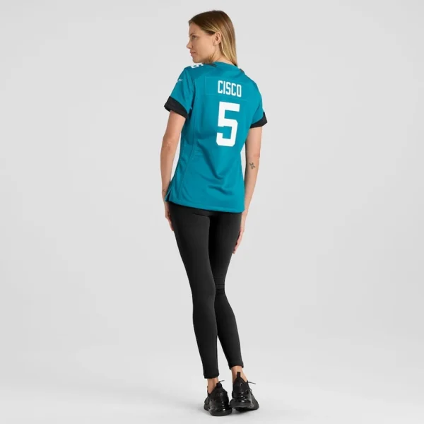 Andre cisco jacksonville jaguars nike womens game player jersey Teal 2XL