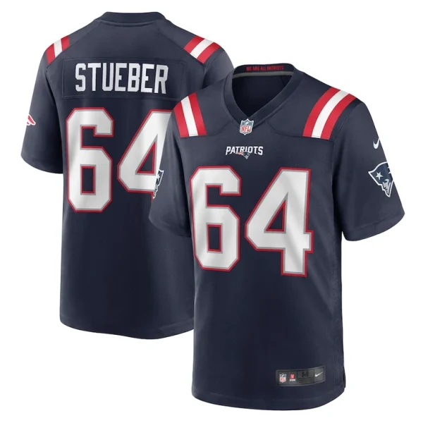 Andrew stueber new england patriots nike game player jersey Navy