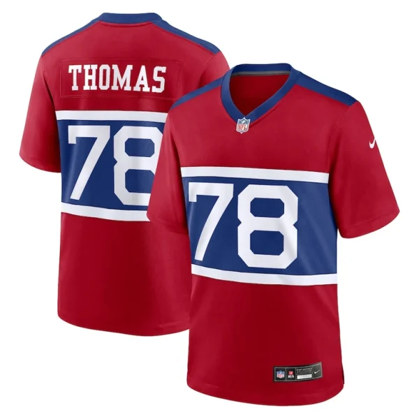 Andrew thomas new york giants nike alternate player game jersey Century red