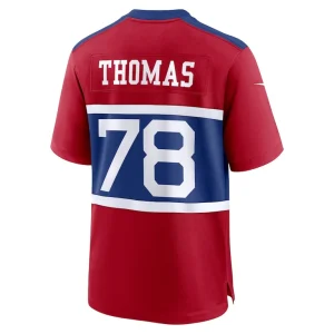 Andrew thomas new york giants nike alternate player game jersey Century red L