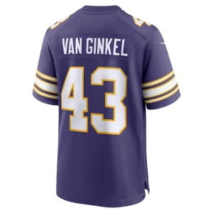 Andrew van ginkel minnesota vikings nike alternate game jersey Purple L
