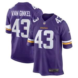 Andrew van ginkel minnesota vikings nike team game jersey Purple
