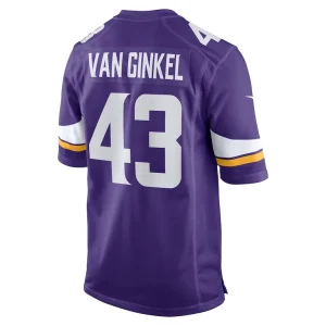 Andrew van ginkel minnesota vikings nike team game jersey Purple L