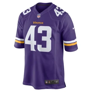 Andrew van ginkel minnesota vikings nike team game jersey Purple M