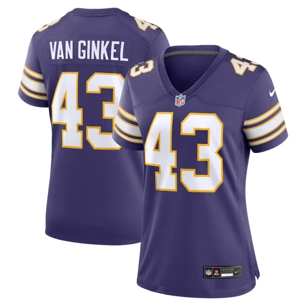 Andrew van ginkel minnesota vikings nike womens alternate game jersey Purple