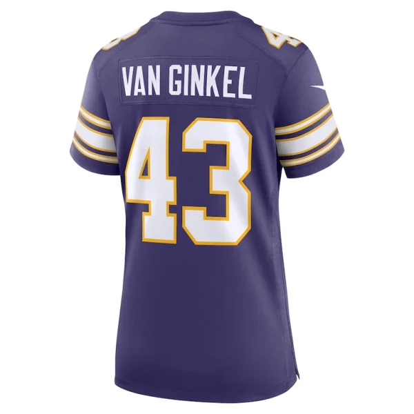 Andrew van ginkel minnesota vikings nike womens alternate game jersey Purple L