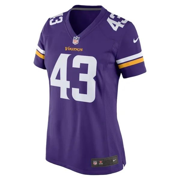 Andrew van ginkel minnesota vikings nike womens team game jersey Purple M