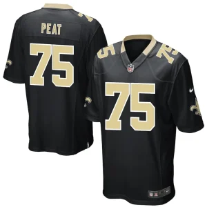Andrus peat new orleans saints nike game player jersey Black