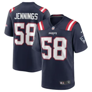 Anfernee jennings new england patriots nike team game jersey Navy