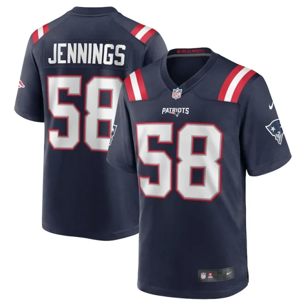 Anfernee jennings new england patriots nike team game jersey Navy