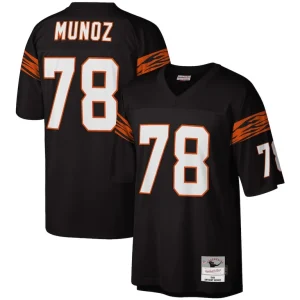 Anthony munoz cincinnati bengals mitchell ness legacy replica jersey Black
