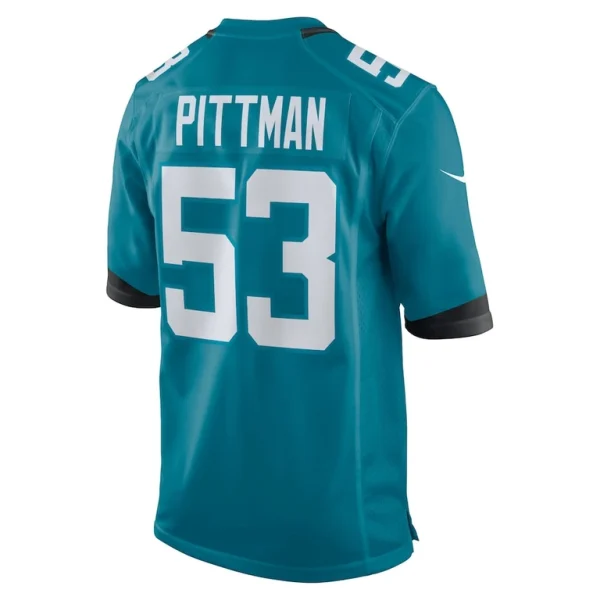 Anthony pittman jacksonville jaguars nike team game jersey Teal L