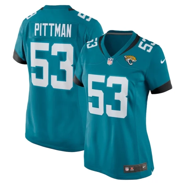 Anthony pittman jacksonville jaguars nike womens team game jersey Teal