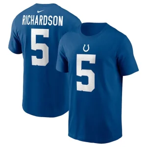 Anthony richardson indianapolis colts nike player name number t shirt Royal